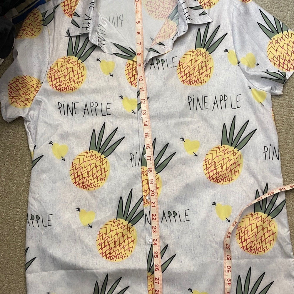 Pineapple Silk Style Button Up Shirt - Picture 6 of 6